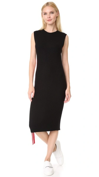 Shop Public School Stripe Serat Sweater Dress In Black