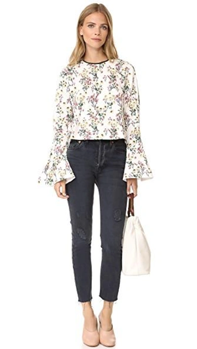 Shop Mother Of Pearl Miller Top In Highland Daisy