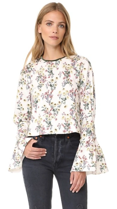 Mother Of Pearl Miller Top In Highland Daisy