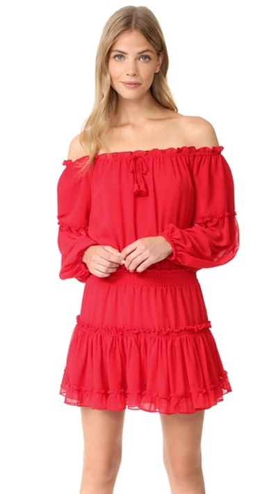 Misa Daria Dress In Crimson