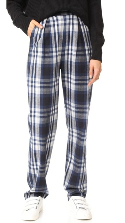 3x1 Pajama Pants In Blue & White Plaid