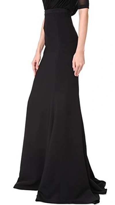 Shop Antonio Berardi Long Skirt In Nero