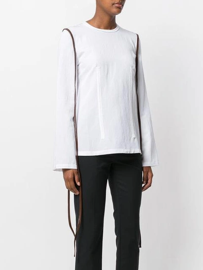 Shop Jw Anderson Wide Sleeve Top In White