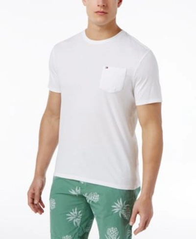 Tommy Hilfiger Structured Knit Crew Neck Short Sleeve T-shirt In White