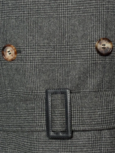 Alexander Mcqueen Shearling Collar Check Jacket
