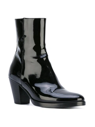 Shop A.f.vandevorst Patent Ankle Boots In Black