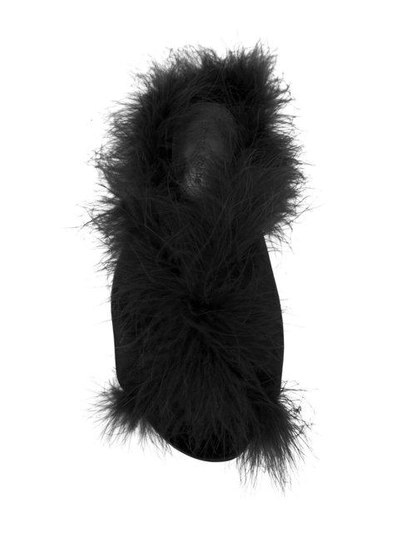 Shop Simone Rocha Feather Sandals In Black