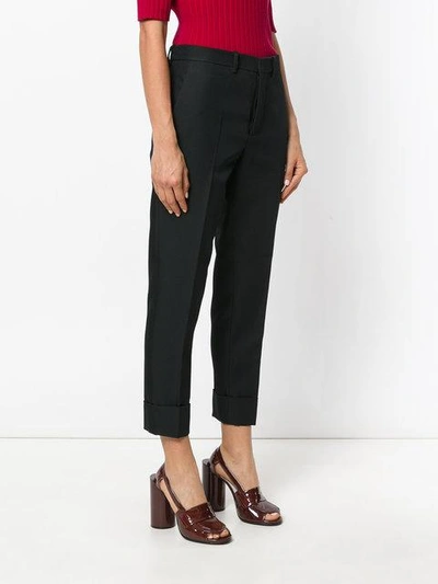 Shop Marni Tapered Trousers In Black