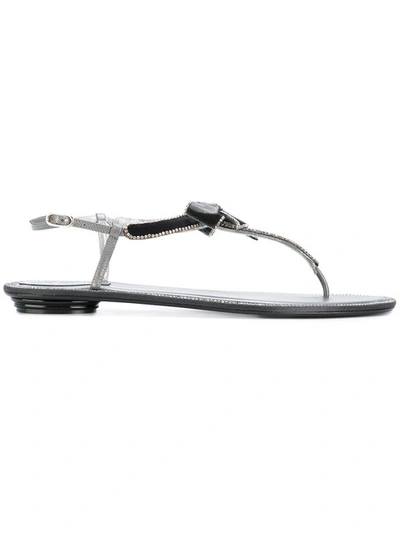 Shop René Caovilla Bow Sandals - Black