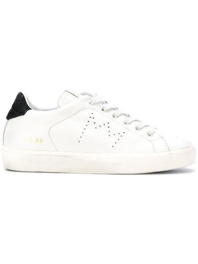 Shop Leather Crown Contrast Heel Counter Sneakers