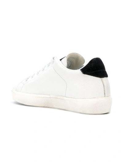 Shop Leather Crown Contrast Heel Counter Sneakers