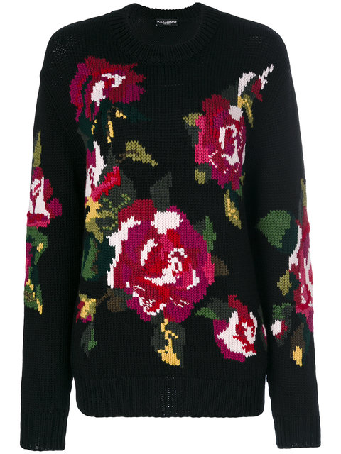 Dolce & Gabbana Oversized Intarsia Wool And Cashmere-blend Sweater In ...