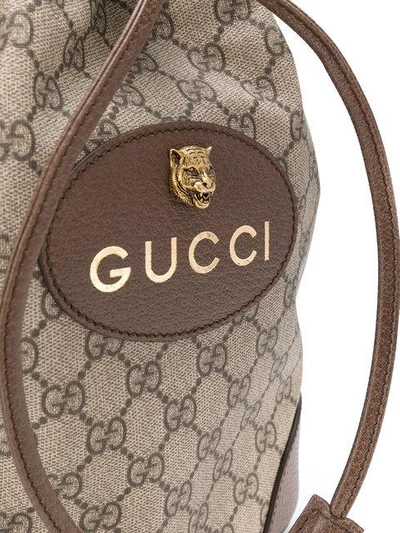 MINT Pristine Gucci Men's Natural Leather Backpack GG Logo Natural  Color MINT