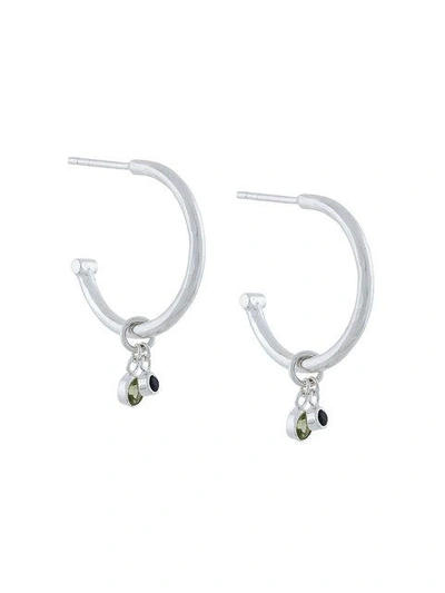 Shop Maya Magal Charm Hoop Earrings In Metallic