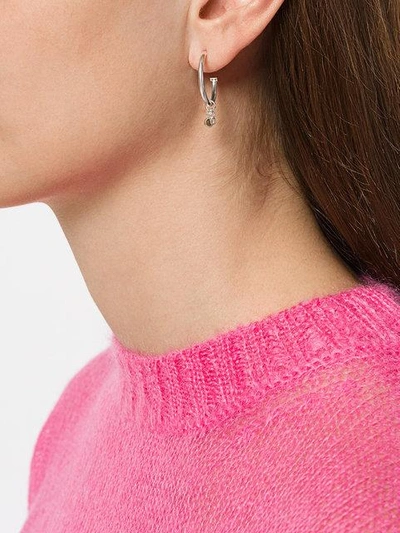 Shop Maya Magal Charm Hoop Earrings In Metallic