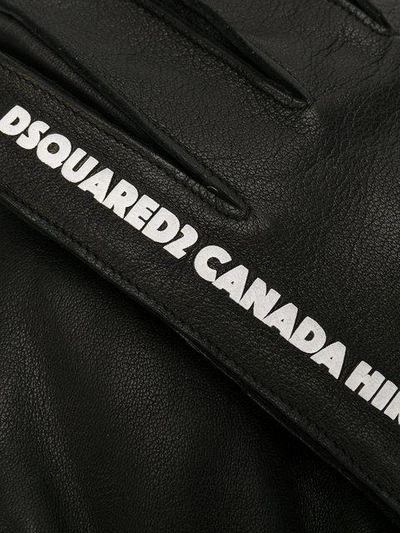 Shop Dsquared2 Zipped Gloves - Black