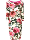 BLUGIRL roses print fitted dress,14050415212216838
