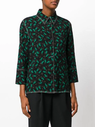 Shop Marni Abstract Pyjama Style Shirt In Black