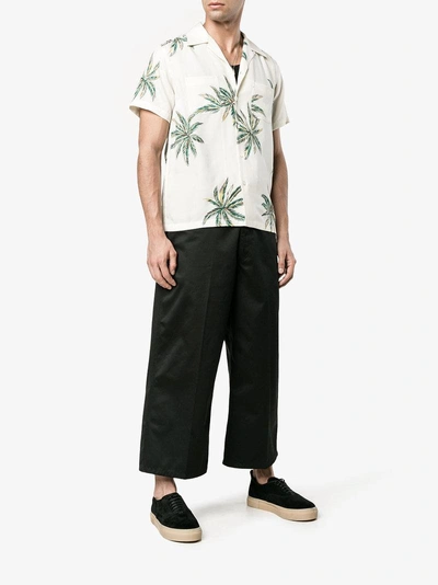 Shop Wacko Maria Palms Hawaiian Shirt In Beige