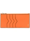 Valextra Card Holder Zip Wallet - Yellow