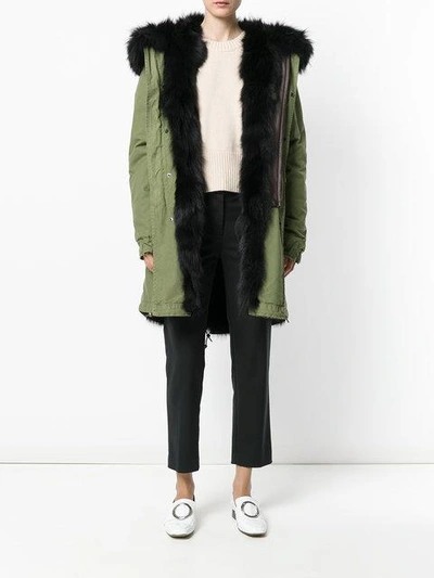 hooded fur parka coat