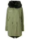 MR & MRS ITALY hooded fur parka coat,PK022RC212211363