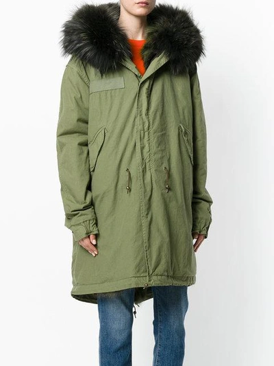 Shop Mr & Mrs Italy Hooded Fur Parka Coat