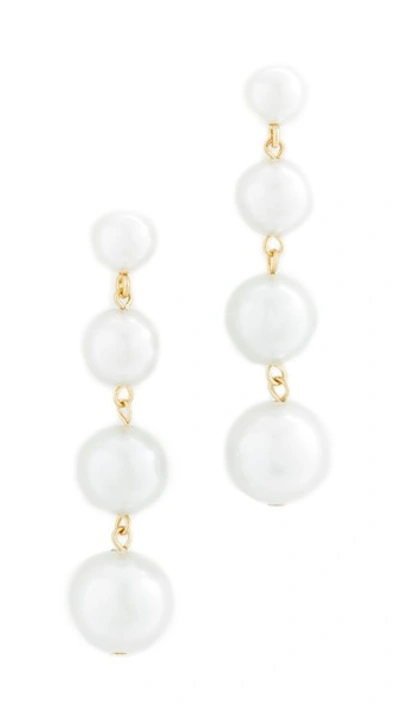 Shop Rebecca Minkoff Statement Sphere Drop Earrings In Pearl