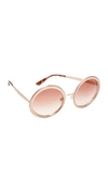 DOLCE & GABBANA GROSGRAIN ROUND SUNGLASSES