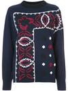 SACAI bandana embroidered sweater,ご家庭では洗えません。お近くのドライクリーニング店にお持ちください。