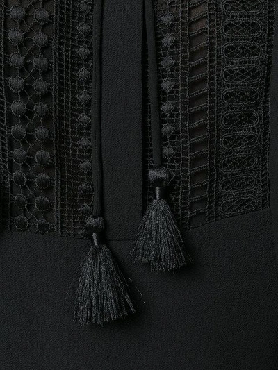 Shop Michael Michael Kors Tassel Detail Top - Black