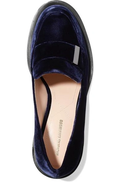 Shop Nicholas Kirkwood Casati Embellished Velvet Loafers