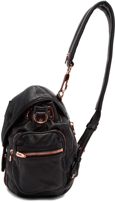 Shop Alexander Wang Black & Rose Gold Mini Marti Backpack