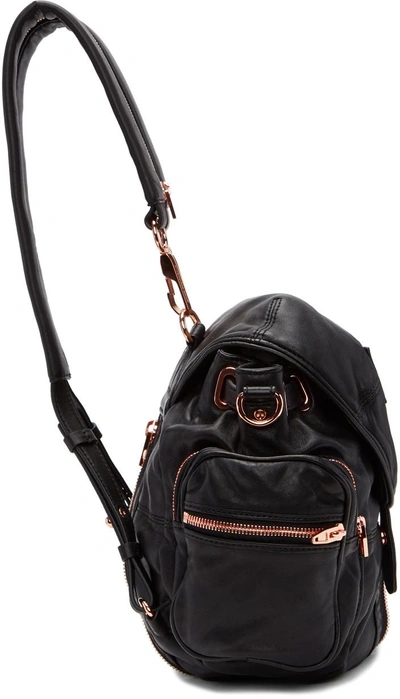Shop Alexander Wang Black & Rose Gold Mini Marti Backpack