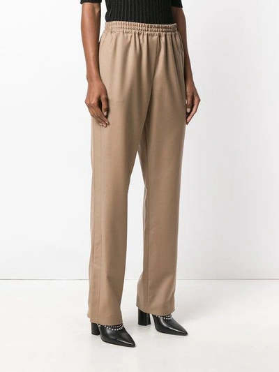 Shop Givenchy Slit Cuff Joggers In Brown