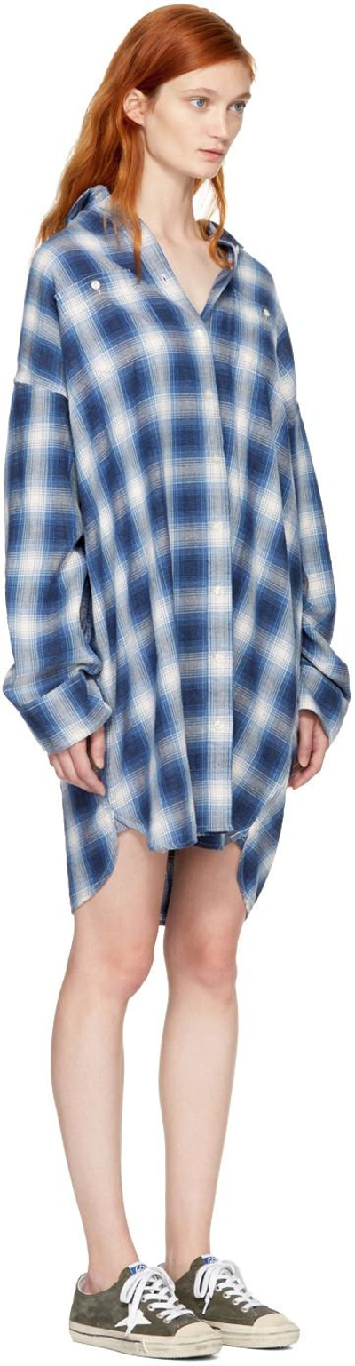 Shop R13 Blue Plaid Axl Button-down Shirt