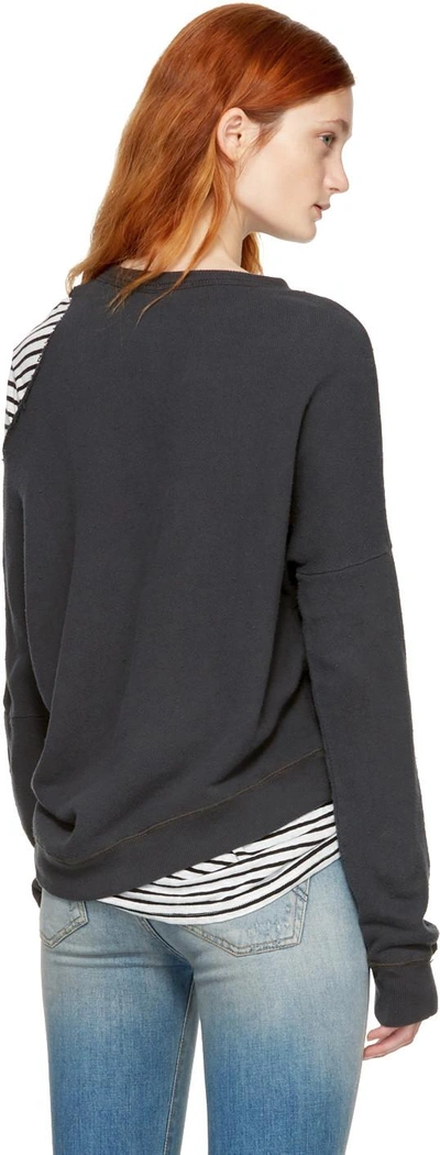 Shop R13 Black Distorted Sweatshirt