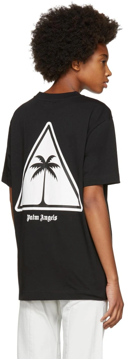 Shop Palm Angels Black Palm Icon T-shirt In 1001 Black White