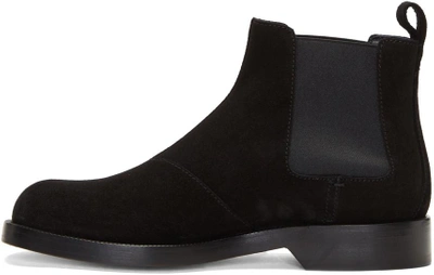 Shop Loewe Black Suede Chelsea Boots