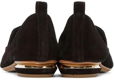 Shop Nicholas Kirkwood Black Suede Beya Loafers