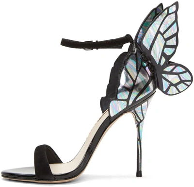 Shop Sophia Webster Black And Silver Chiara Sandals In Black Iridescent