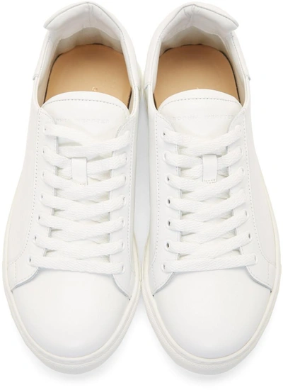 Shop Sophia Webster White Leather Bibi Sneakers In White/gold