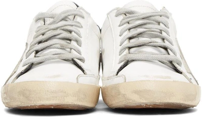 Shop Golden Goose White & Black Superstar Sneakers