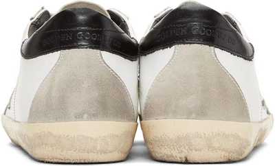 Shop Golden Goose White & Black Superstar Sneakers