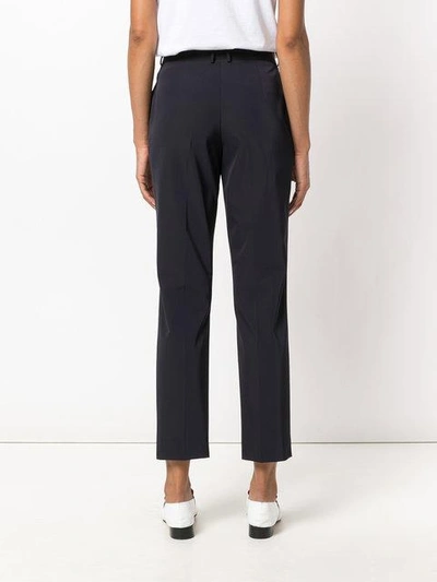 Shop Ferragamo Salvatore  Gancino Flip Lock Trousers - Blue