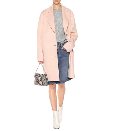 Shop Acne Studios Landi Wool And Cashmere Coat In Pink