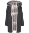 YVES SALOMON Fur-trimmed parka coat
