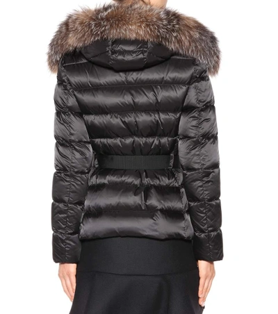 Moncler Tatie Hooded Fur-trimmed Quilted Down Coat In *999 Black | ModeSens