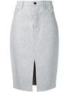 BASSIKE denim pencil skirt,DRYCLEANONLY