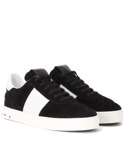 Shop Valentino Fly Crew Suede Sneakers In Black